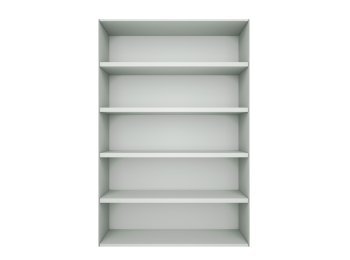 White Bookshelf, 35 x 77 in.
